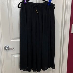 Black Broom Skirt with bells. Free size.